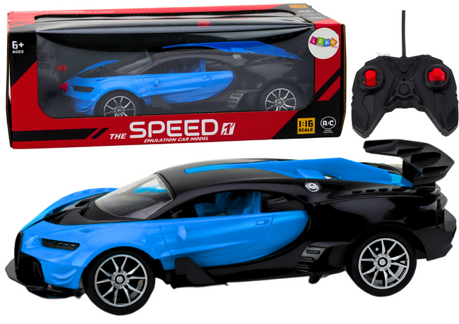 Samochód Sportowy Zdalnie Sterowany Auto RC Niebieski1:16