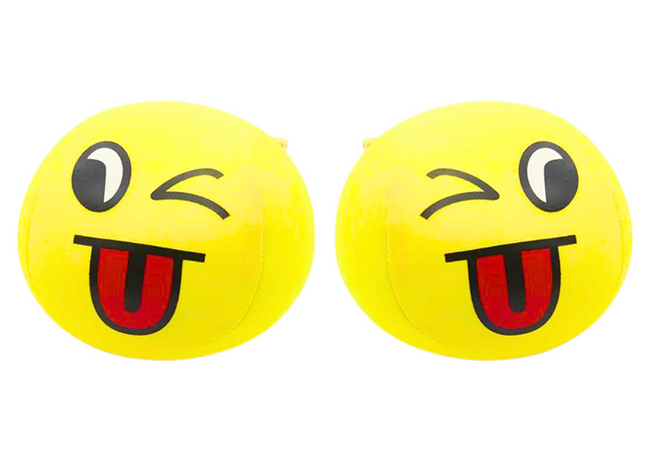 Miękka Piłeczka Piłka Buźka Emoji Żółta 9cm