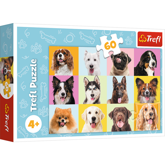 Puzzles - 60 - Słodkie psiaki - Trefl 17374
