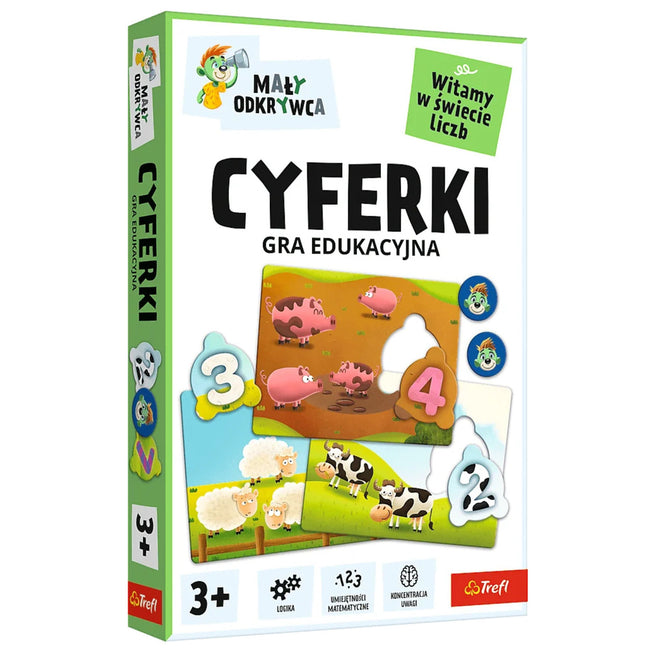 Gra edukacyjna dla dzieci Cyferki Mały Odkrywca Trefl 02810