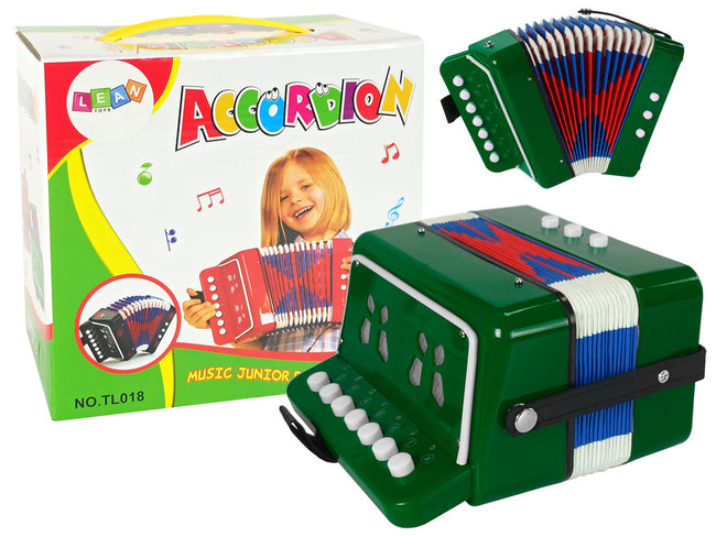 Akordeon Instrument Dla Małego Muzyka Zielony