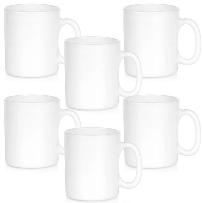 Kubki szklane białe 300 ml 6 szt.
