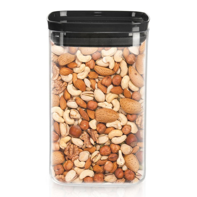 Pojemnik na produkty sypkie z pokrywką i uszczelką kwadratowy 1,4 l