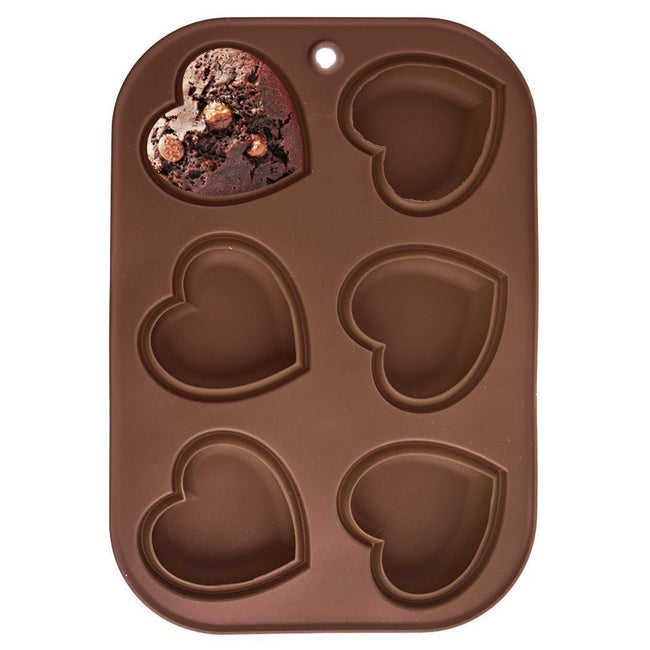 Forma do muffinek silikonowa pomarańczowa serce SILLINIE