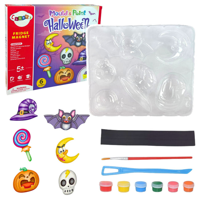 Zestaw Kreatywny DIY Halloween Magnesy Odlewy Gipsowe Dynia