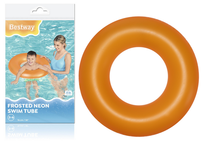 Dmuchane Koło Do Pływania Pomarańczowe 76 cm Bestway 36024