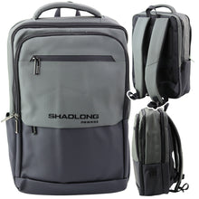 Plecak Miejski Biznesowy USB Kieszeń Na Laptopa Czarno Szary 16L 41cm