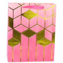 Torba Prezentowa Papierowa Wzory Geometryczne Złote 32 x 26 x 12 cm