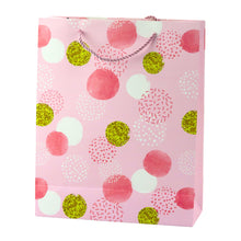 Torba Prezentowa Wzór Złote Kropki Pastelowa  32 × 26 × 10 cm