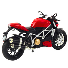 Motocykl Sportowy Metalowy Światła Dźwięki Srebrne Elementy Czerwony  1:12