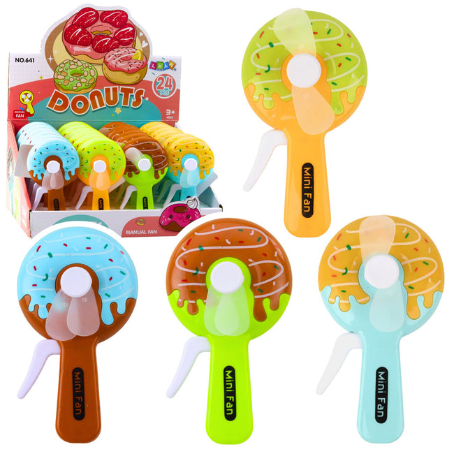 Wentylator Ręczny Mini Wiatraczek Pączek Donut Dla Dzieci  4 Wzory