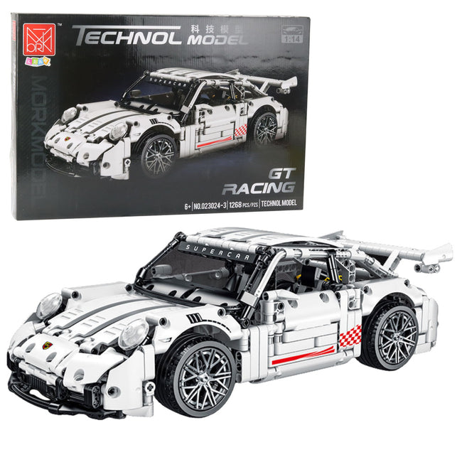 Klocki Konstrukcyjne Samochód GT Racing Biały 1:14 1268 el.