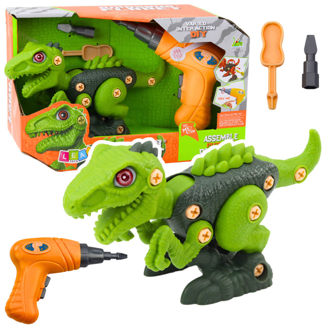 Dinozaur Do Rozkręcania Skręcania Zielony Wiertarka DIY