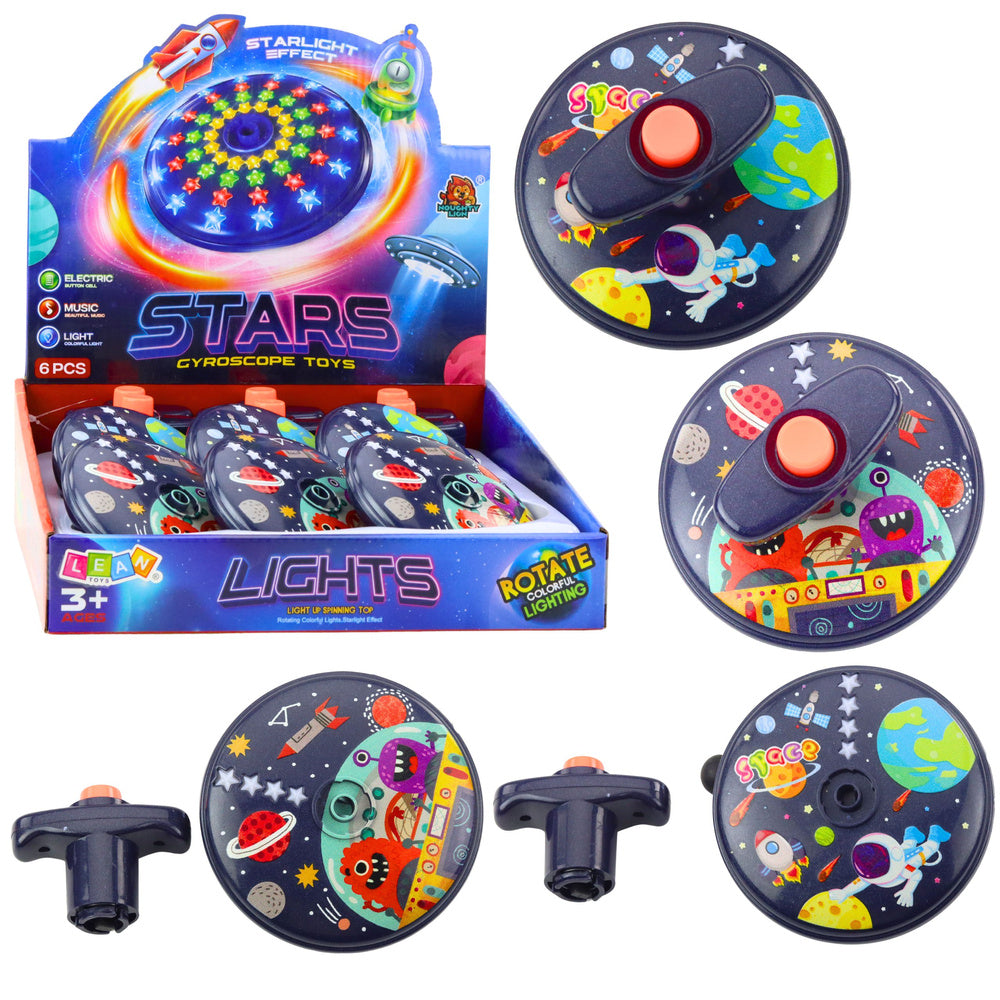 Kolorowy Świecący Dysk Kosmos Ufo Kręcący Bączek Spinning Top