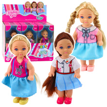 Mini Laleczka Kaibibi Długie Włosy Kolorowa Sukienka 12 cm Mix