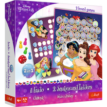 Gra planszowa 2w1 Chińczyk Węże i drabiny Disney Princess Trefl 02418