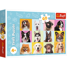 Puzzles - 60 - Słodkie psiaki - Trefl 17374