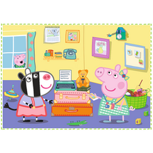 Puzzle - 4w1 (12,15, 20, 24) - Wspomnienia z wakacji - Świnka Peppa - Trefl 34359
