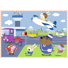 Puzzle - 4w1 (12,15, 20, 24) - Wspomnienia z wakacji - Świnka Peppa - Trefl 34359