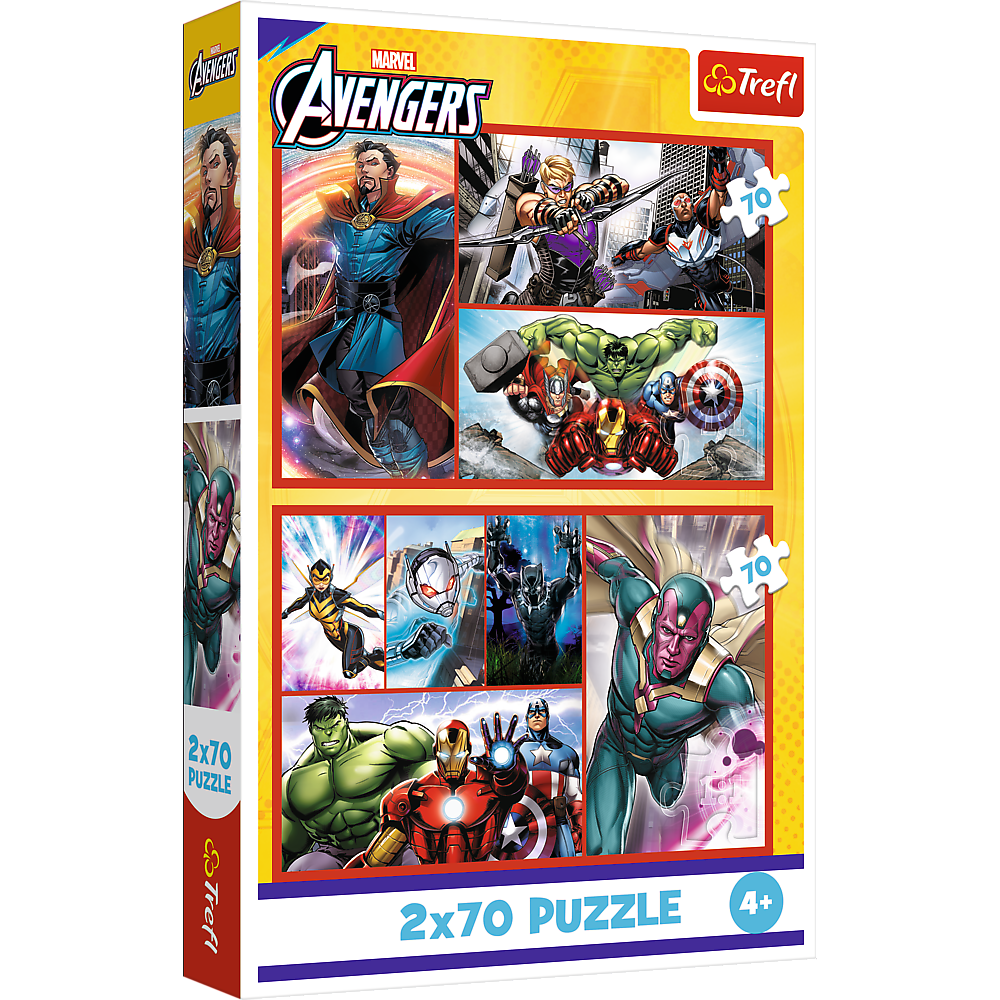 Puzzle - 2x70 - Zostań bohaterem - Avengers - Trefl 34439