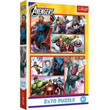 Puzzle - 2x70 - Zostań bohaterem - Avengers - Trefl 34439