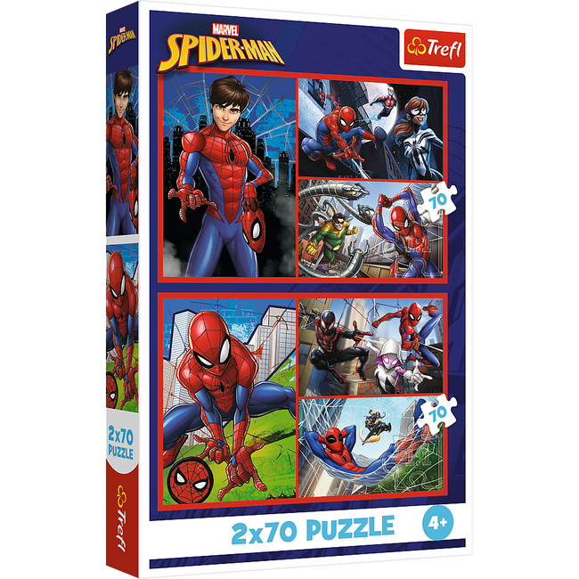 Puzzle - 2x70 - Pajęcze historie - Disney Marvel Spiderman - Trefl 34443