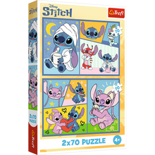 Puzzle - 2x70 - Ze Stitchem nie ma nudy - Disney Lilo i Stitch - Trefl 34444