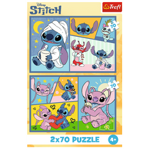 Puzzle - 2x70 - Ze Stitchem nie ma nudy - Disney Lilo i Stitch - Trefl 34444