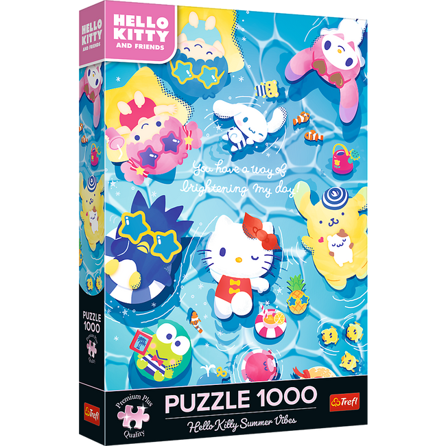Puzzle - 1000 Premium Plus - Hello Kitty - Letni relaks - Trefl 12067