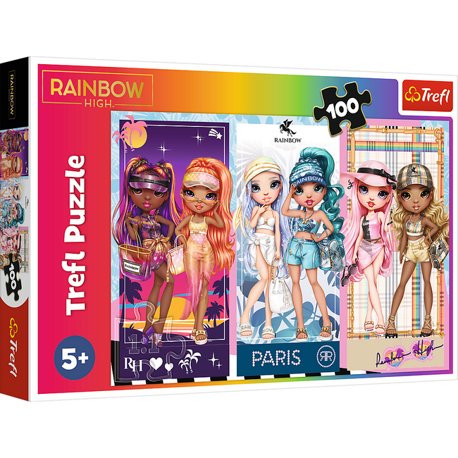 Puzzle - 100 - Tęczowe laleczki - Rainbow High - Trefl 16444