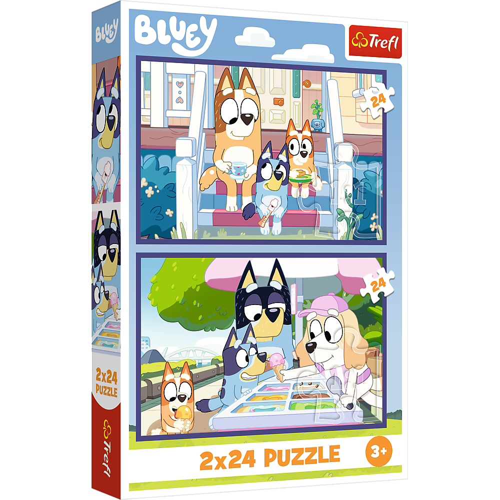 Puzzle - 2x24 - Zabawna Bluey - Trefl 34446