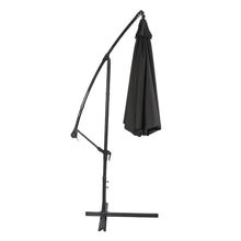 Parasol Ogrodowy Boczny Z Regulacją Pochyłu Pokrowiec 350 x 250cm Czarny