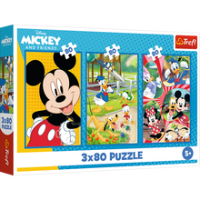 Puzzle - 3x80 - Ekipa Myszki Miki - Trefl 34887