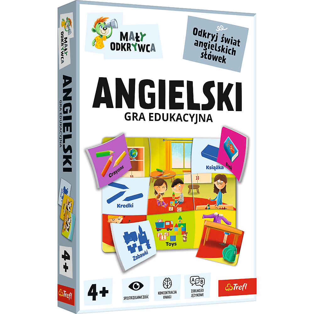 Gra dla dzieci Angielski Mały Odkrywca Trefl 02812