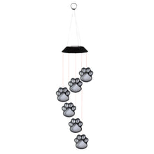 Lampki Solarne Ogrodowe LED Dzwonki Psie Łapy Kolorowe 70cm