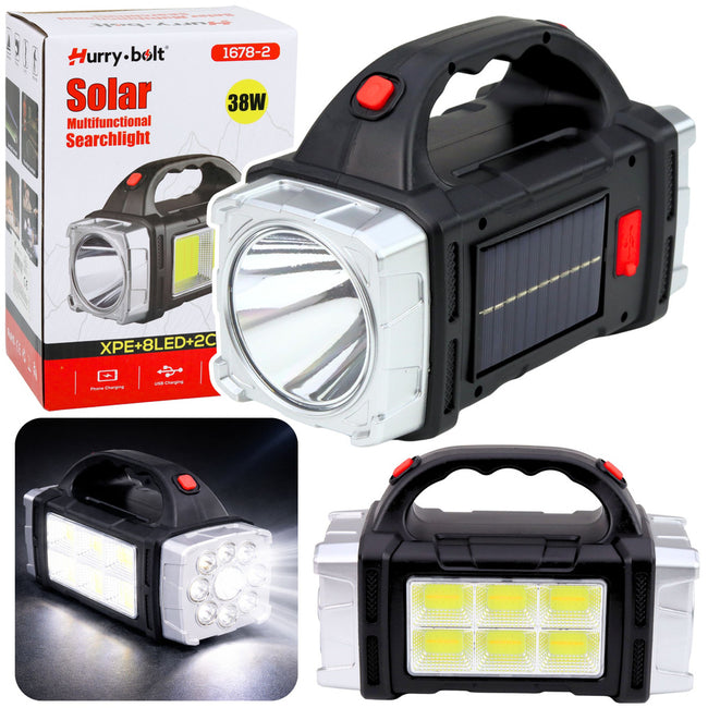 Wielofunkcyjna Latarka Solarna Szerokokątna LED HB-1678 38W