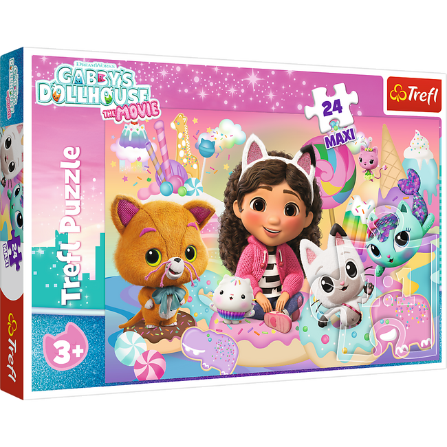 Puzzle - 24 Maxi - Koci Świat Gabby - Koci Domek Gabi - Trefl 14381