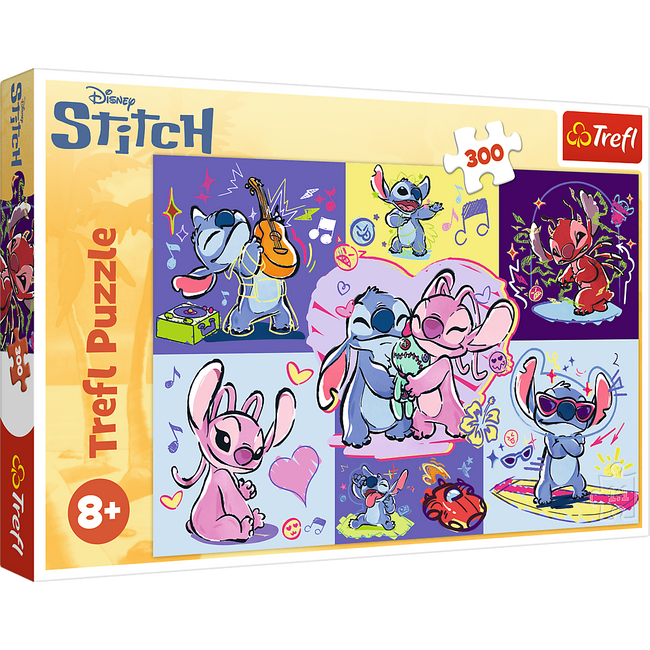 Puzzle - 300 - Zakręcony Stitch - Disney Lilo i Stitch - Trefl 23033