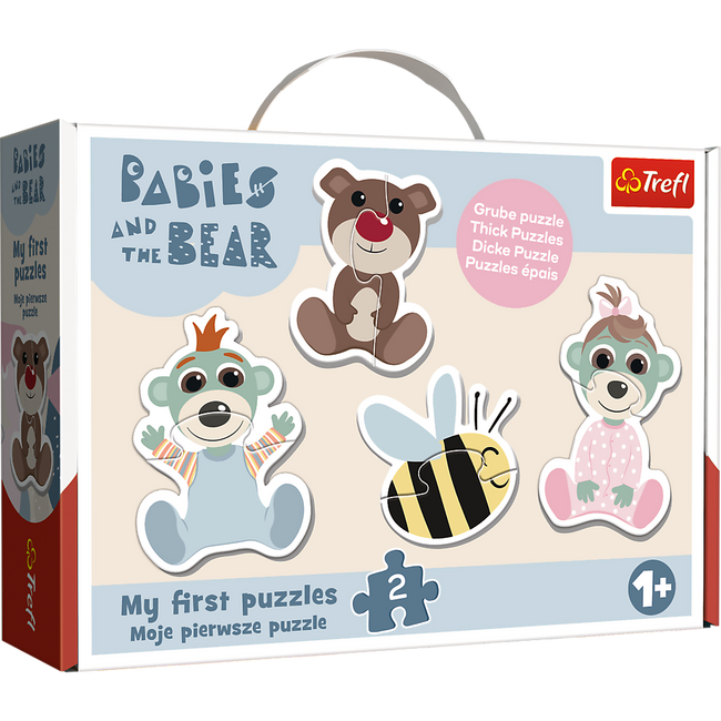 Puzzle - Baby Classic - Przyjacielskie Bobaski - Bobaski i Miś - Trefl 36139