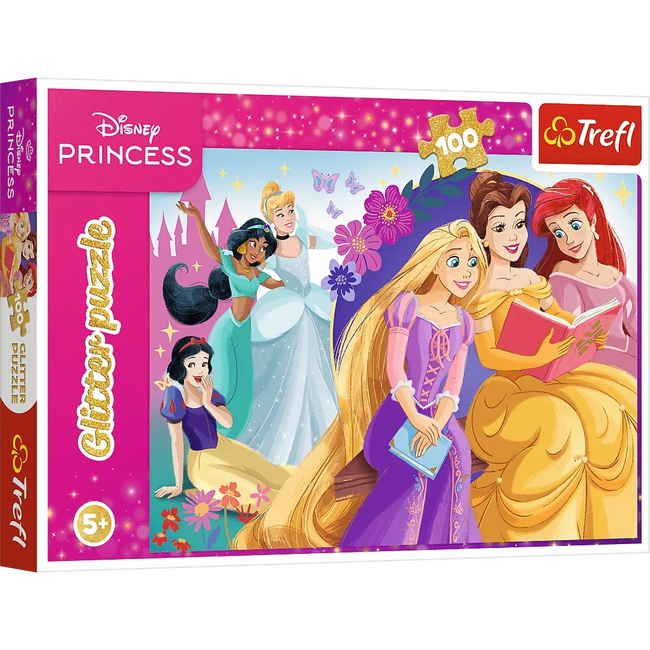 Puzzle - 100 Glitter - Blask magii przyjaźni - Disney Princess - Trefl 14834
