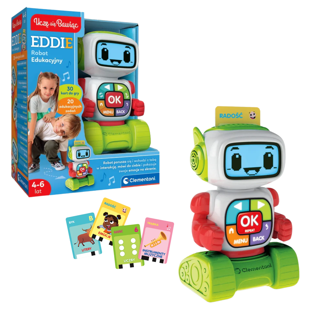 Edukacyjny Robot Eddie Język Polski Uczę się Bawiąc Clementoni 50411