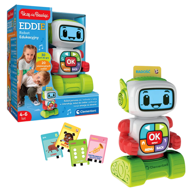 Edukacyjny Robot Eddie Język Polski Uczę się Bawiąc Clementoni 50411