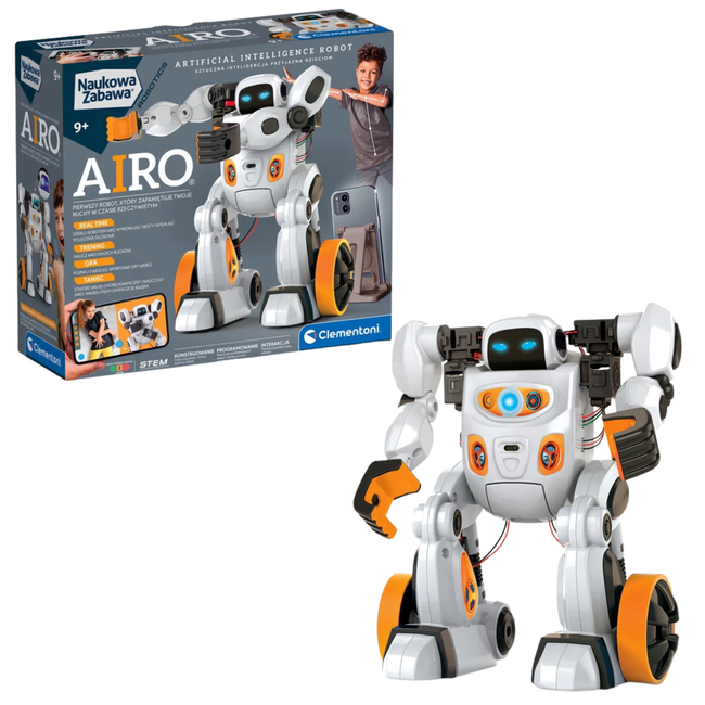 Naukowa Zabawa Zestaw Robot Airo Język Polski Clementoni 50819