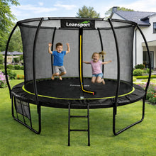 Trampolina Ogrodowa LEAN Z Siatką Wewnętrzną Czarno-Zielona 305CM 10FT