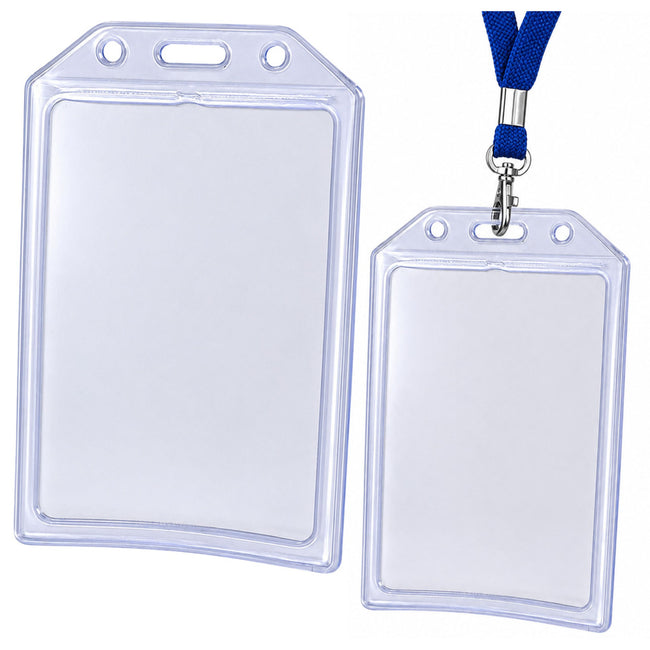Etui Na Identyfikator Kartę Legitymację Przeźroczyste Pionowe 10,5 x 6 cm
