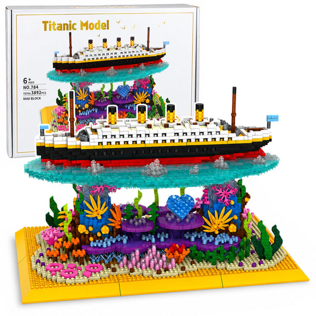 Klocki Konstrukcyjne Statek Titanic Na Rafie Koralowej 3892 el.