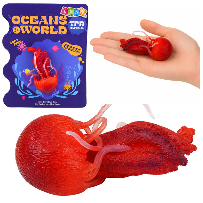 Gumowa Figurka Meduza Rozciągliwa Realistyczna Zwierzę Morskie 9 cm