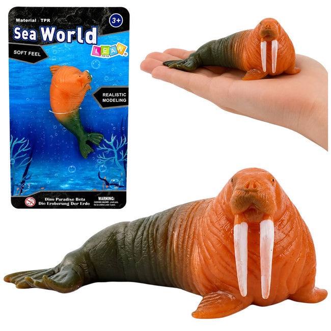 Mors Gumowa  Figurka Rozciągliwa Realistyczna Ssak Morski 13 cm