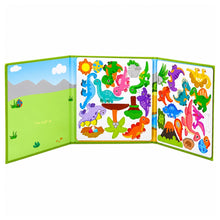 Książeczka Magnetyczna Układanka Puzzle Dinozaury Kolorowe Magnesy 30 el.