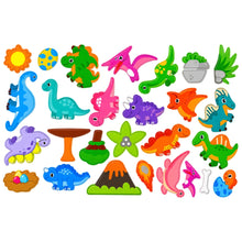 Książeczka Magnetyczna Układanka Puzzle Dinozaury Kolorowe Magnesy 30 el.